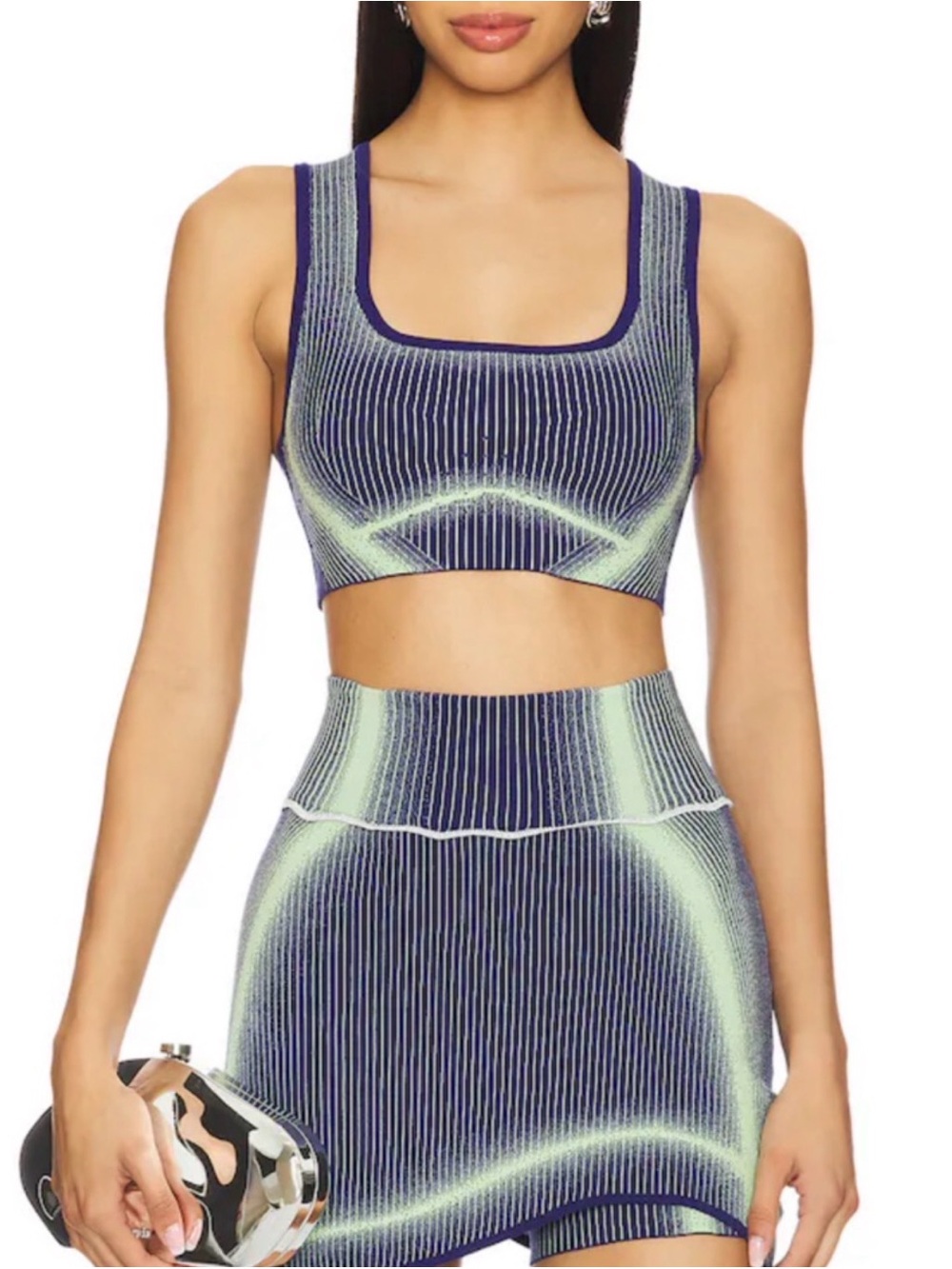 PH5 Blue Green Bra Top and Skort Set